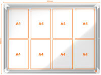 Logo Vitrine d'affichage extrieur, 8xa4, mtal - nobo  5533763