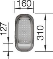 Logo Vide-sauce plastique gris transp. p/nova 214443