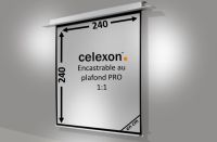 Logo Ecran encastrable au plafond celexon motoris pro 240 x 240 cm 1090700