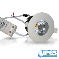 Logo 6w led downlight cob rond ip65 blanc chaud vt1162