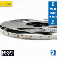 Logo Rouleau de 5m pro 24v 3528 60led/m blanc chaud ar3478