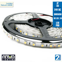 Logo Rouleau de 5m pro 24v 5050 60led/m  4000k ip33 ar3515