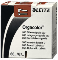 Logo Leitz etiquette ann�e orgacolor '16', sur rouleau, violet 80674665