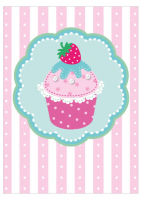 Logo Susy card mini carte - toutes occasions 'cupcake' 11449196