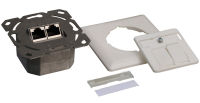 Logo Logilink prise rj45 double, cat 6a, classe ea, 2 x port rj45 11114973