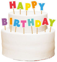 Logo Susy card piques pour f�tes 'happy birthday', en bois 40012339