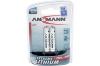 Logo Ansmann extreme lithium micro aaa (fr03), 1,5v, blister de 2 18005419