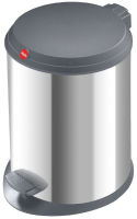 Logo Hailo poubelle � p�dale t1 m, acier inoxydable, 11 l, argent 6520421