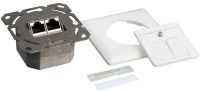 Logo Logilink prise rj45 double cat.6a, 2 x rj45, blanc pur 11114879