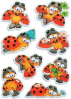 Logo Herma sticker magic 'coccinelles', yeux mobiles 6502783