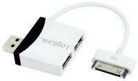 Logo Logilink usb 2.0 hub, 2 port + apple dock kabel,wei/schwarz 11113521