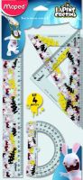 Logo Maped kit de g�ometrie rabbids, 4 pi�ces, transparent 82231015