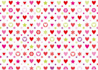 Logo Susy card papier cadeau 'battements de coeur rose', rouleau 40015064