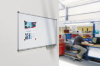 Logo Tableau blanc laqu magntique 240 cm x 120 cm - nobo   5532560