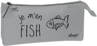 Logo Quo vadis fourre-tout shaman 'je m'en fish', rectangulaire 57000506