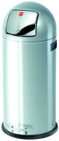 Logo Hailo poubelle � p�dale kickmaxx xl, rond, 36 litres, argent 6520087