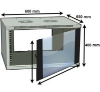 Logo Logilink coffret mural 19', 2 pices, 9 u, gris clair 11114580