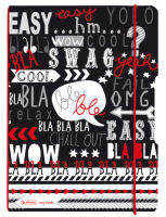 Logo Herlitz carnet de notes my.book flex black & wow 'slogan' 50010035