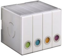 Logo Hama cd-/dvd-album-box 96, pour 96 cds, blanc-transparent 1696104