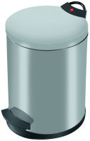 Logo Hailo poubelle � p�dale t2 m, rond, 11 litres, argent 6520004