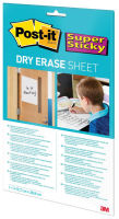 Logo Post-it feuilles effaables  sec post-it blanc - 15 feuilles 27,9 x 39 cm 385876
