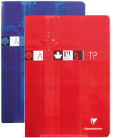 Logo Clairefontaine cahier travaux pratiques piqre 40p grds carreaux +40pages unies 17x22cm. couverture  116798