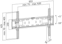 Logo Logilink support mural pour tv, inclinable, 96,98 - 177,8 cm 11115850
