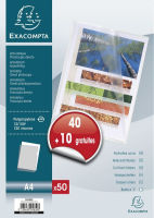 Logo Exacompta pochette transparente, pack promo 40+10, a4, pp, 8700997