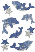 Logo Herma autocollant magic 'dauphins', diamant glittery 6503312