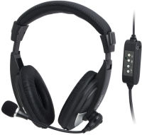 Logo Logilink casque audio usb, avec microphone, noir 11112609