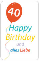 Logo Susy card geburtstagskarte - 40. geburtstag 'happy birthday' 11441623