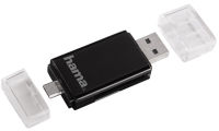 Logo Hama hub usb 2.0 otg sd / lecteur de cartes, noir 1654130