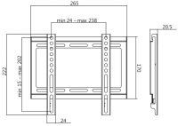 Logo Logilink support mural pour tv, plat, pour 58,42  106 11116181