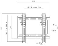 Logo Logilink support mural pour tv, inclinable, pour 58,42 - 11116182