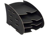 Logo Fellowes corbeille  courrier earth, en bois, noir 5310601
