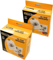 Logo Fellowes pochette en papier pour cd/dvd, blanc, avec une 5390690