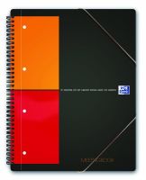 Logo Oxford cahier meetingbook spirales 160 pages perfores 80g 5x5 21x31,8cm couverture polypro gris 020007