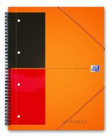Logo Oxford cahier meetingbook spirales 160 pages perfores 80g lign 6mm 21x31,8cm couverture polypro or 020073