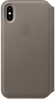 Logo Iphone x leather folio - taupe mqry2zm/a
