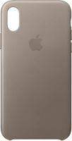 Logo Iphone x leather case - taupe mqt92zm/a