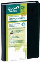 Logo Quo vadis agenda 'universitaire' equology 2019/2020, noir 57000200