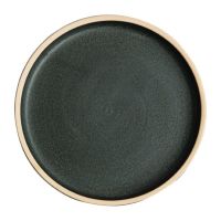 Logo Assiettes plates bord droit vert bronze olympia canvas 18 cm  (lot de 6) fa321