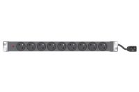 Logo Infosec multiprise rackable 19'' 9 prises / fiche c20 avec voyant 808-c-911