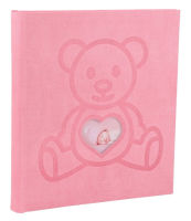 Logo Exacompta album photos livre ours teddy, 290 x 320 mm, rose 8702485