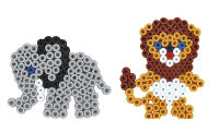Logo Hama perles � repasser maxi + plaques 'lion, petit �l�phant' 58140384