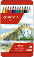 Logo Caran d'ache crayons de couleur pablo, tui mtal de 18 86040628