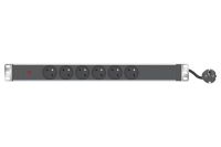 Logo Multiprise rackable 19'' 6 prises avec voyant 808-c-894