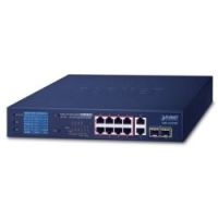 Logo Switch 8x giga poe at 120w + 2 combo giga/sfp lcd gsd1222vhp
