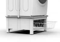 Logo Socle rehausseur gris/blanc + panier blanc pour lave linge/sche linge (charge max 250 kg) x210631