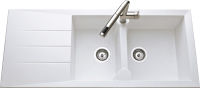 Logo Luisina - evier slam 2 bacs 1 egouttoir 1160x500 blanc ev189 006